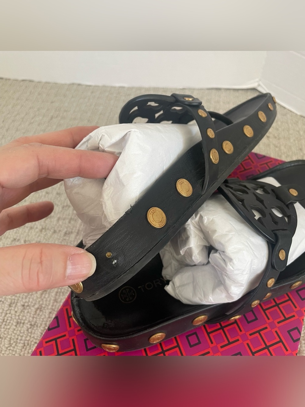 Tory Burch miller cloud coin perfect black shoes - Picture 7 of 9